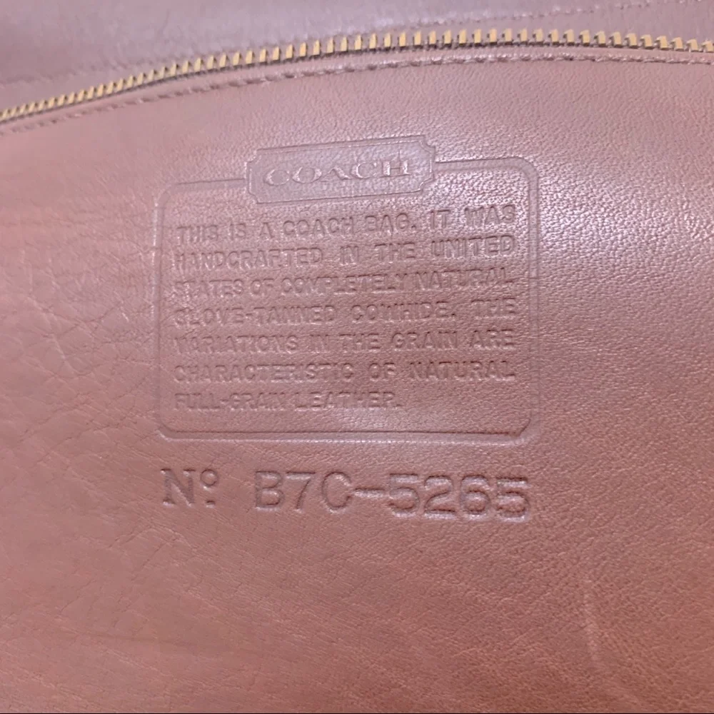 Vintage Coach Leather Laptop Turnlock Bag